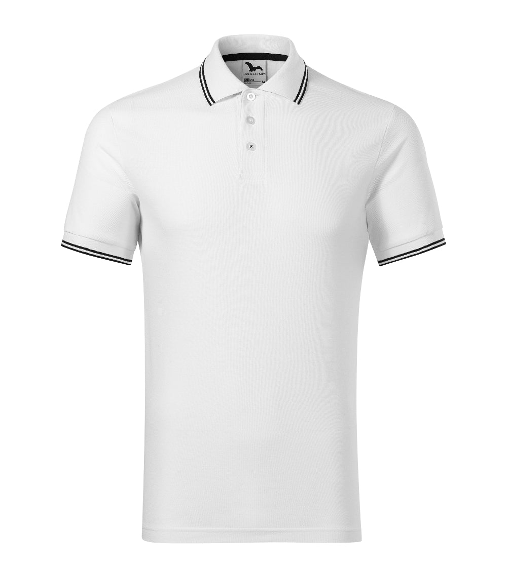 Tricou polo personalizat 232 alb